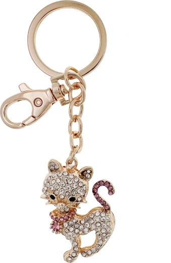 Sleutelhanger Diamanten Kat