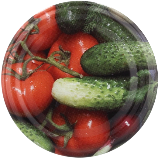 Set van deksels 82 mm met komkommermotief – 10 stuks