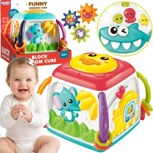Woopie Baby interactieve multifunctionele educatieve kubus 18m+