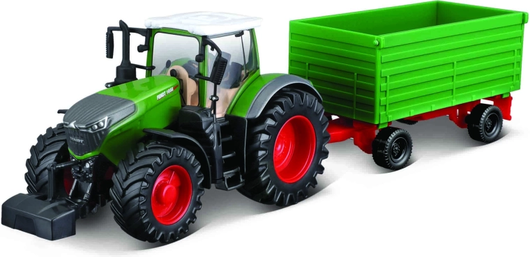 tractor met aanhanger Fendt 1050 Bburago Farm 10 cm