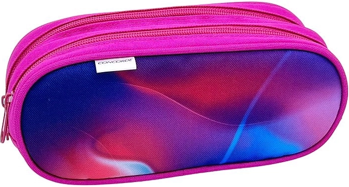 Etui CONCORDE Regenboog met twee ritsen