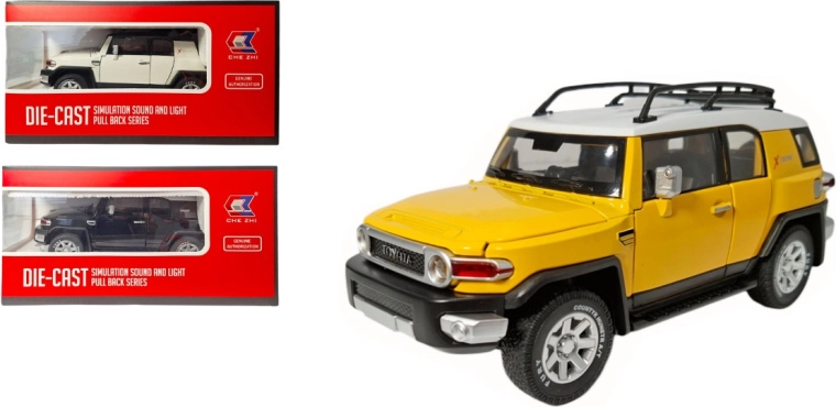 Metalen model Toyota FJ Land Cruiser 1:24 met licht en geluid