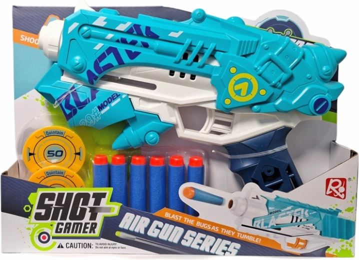 Schuimpistool met pijltjes en doelen