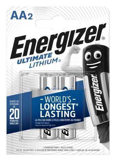 Energizer Ultimate Lithium AA penlitebatterijen 1,5 V – 2 stuks