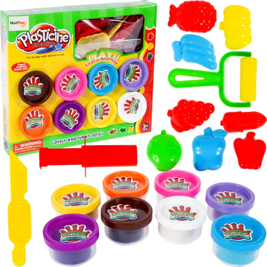 Boonklei – set van 8 potjes en vormpjes