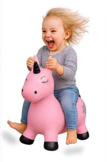 HoppyDoo springeenhoorn roze met pompje
