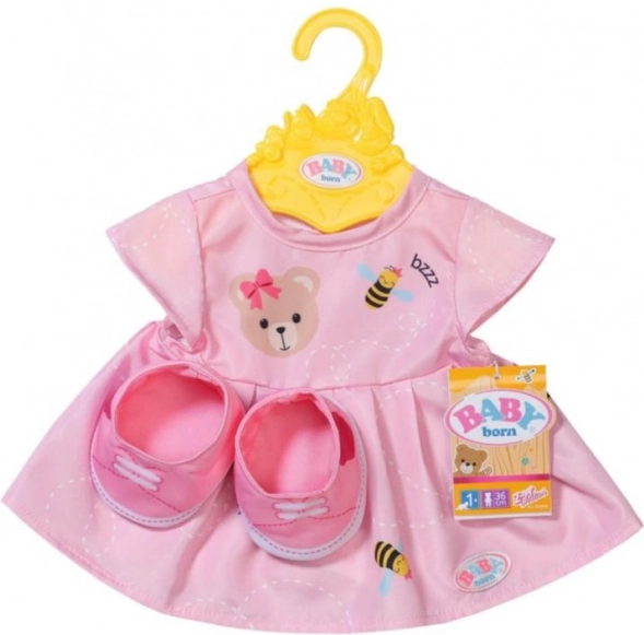 BABY born beertje jurkje met schoentjes en kleerhanger voor poppen 43 cm