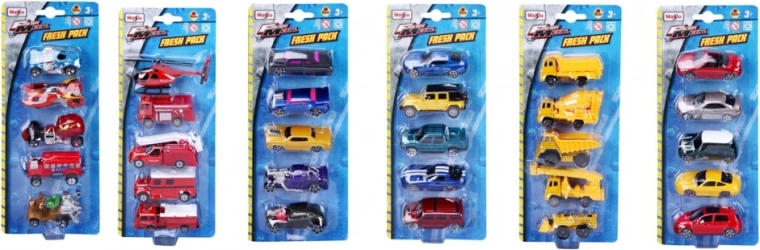 Maisto Fresh Metal set van 5 metalen automodellen 7,5 cm (mix varianten)