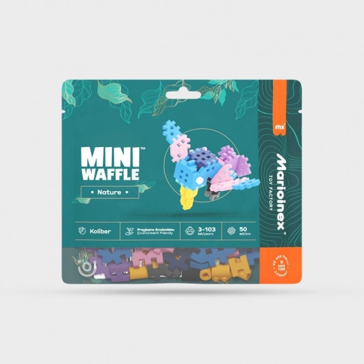 Bouwset Mini Waffle Nature – kolibrie, 50 stukjes