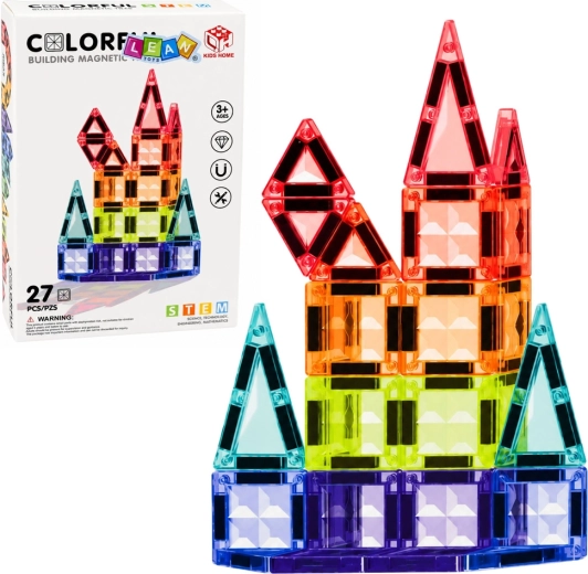 Magnetische bouwset – kleurrijke 3D magnetische panelen STEM 27 stuks