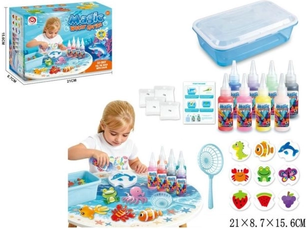 Creatieve set zeedieren