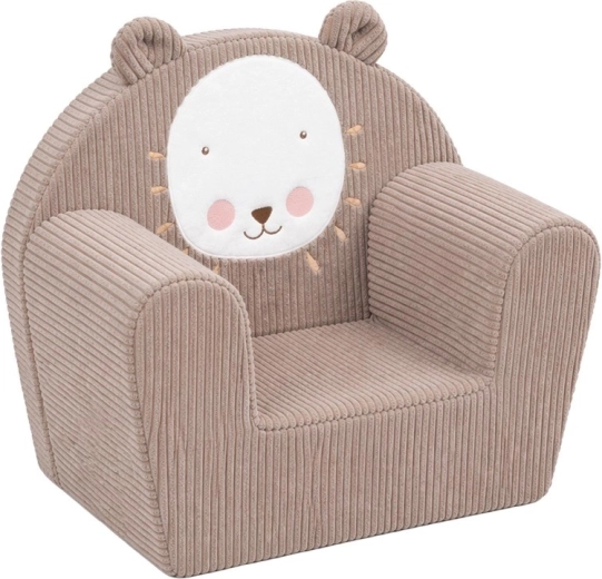 Kinder ribfluwelen stoeltje New Baby Leeuw