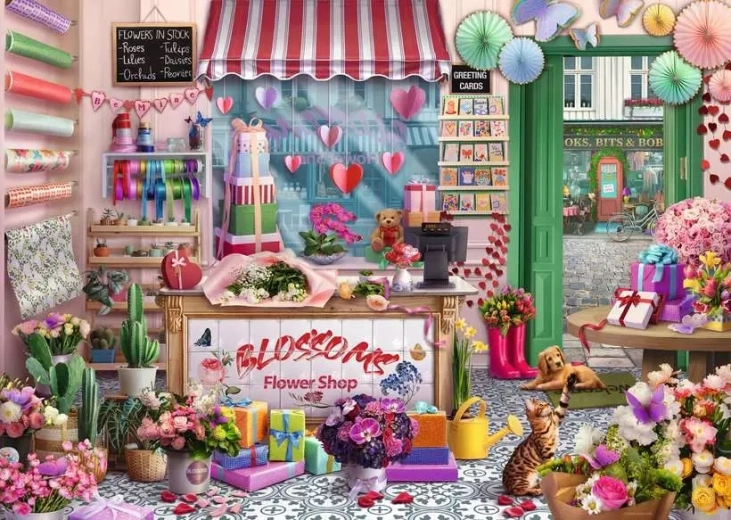 Puzzle Bloemenwinkeltje 1000 stukjes RAVENSBURGER
