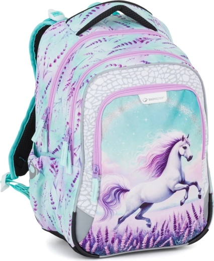 Bagmaster lumi schoolrugzak met paardenmotief