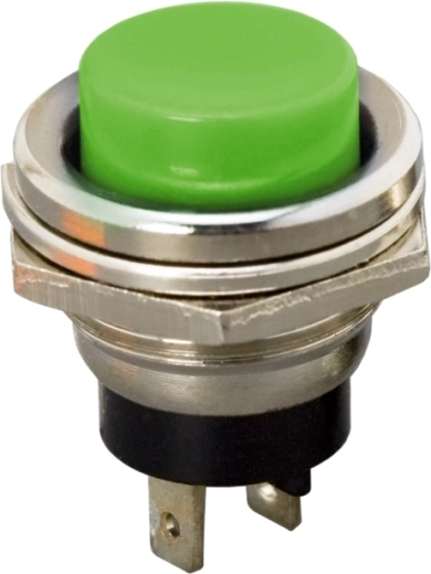 Groene ronde inbouwdrukknop