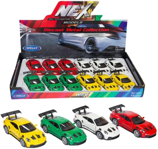 Metalen automodel Porsche 911 GT3 RS 2016 met pull-back, 12 cm