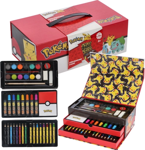 Tekenkoffer Pokémon – creatieve set in koffer