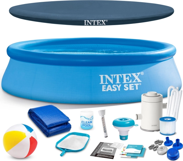 Opblaasbaar tuinzwembad 244 × 61 cm INTEX Easy Set 16-in-1
