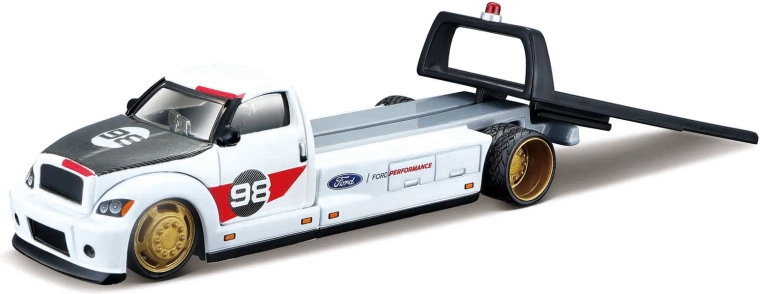 Maisto transportwagen met Ford GT Heritage Edition-model 1:64