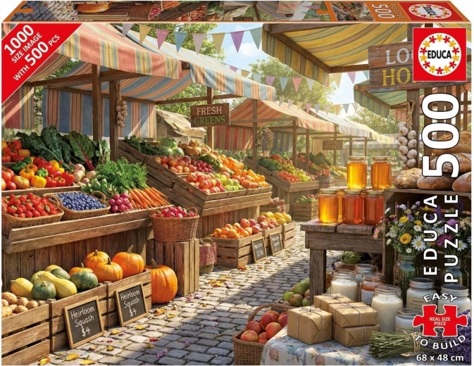 Educa puzzel Zonnige boerenmarkt 500 stukjes