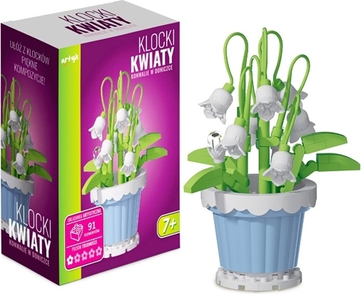 Bouwset lelietje-van-dalen in bloempot (91 onderdelen)