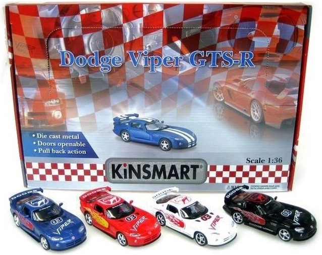 Dodge Viper automodel 1:36 met pull-back aandrijving