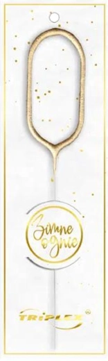 Sterretje cijfer 0, goud 16,5 cm