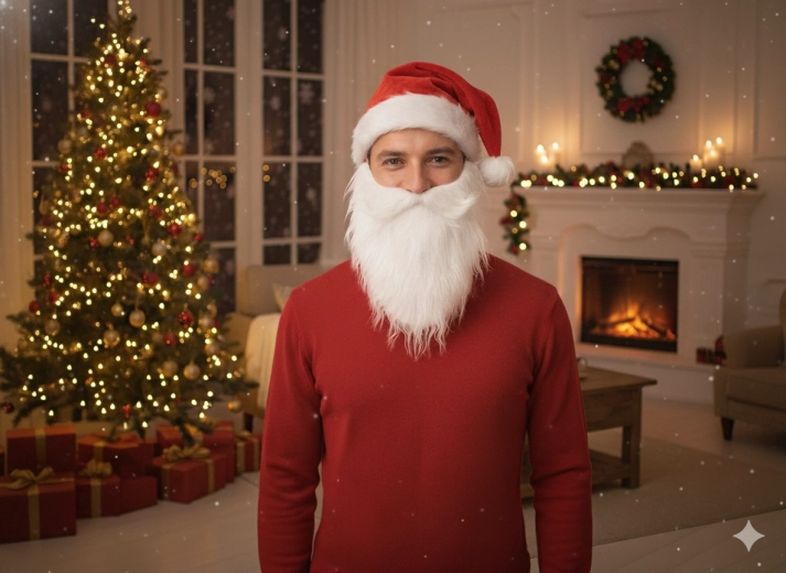 Mikuláš-muts met volle baard