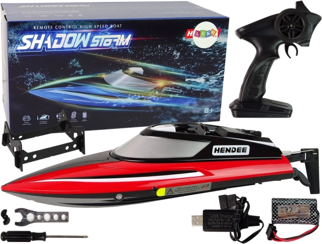 R/C Motorboot 2.4G Rood 20-25 km/u