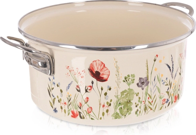 Crèmekleurige geëmailleerde pan Maki 26 cm, 5 l