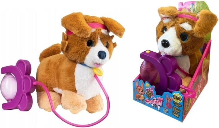 Sprint interactieve pluchen corgi-hond aan de lijn