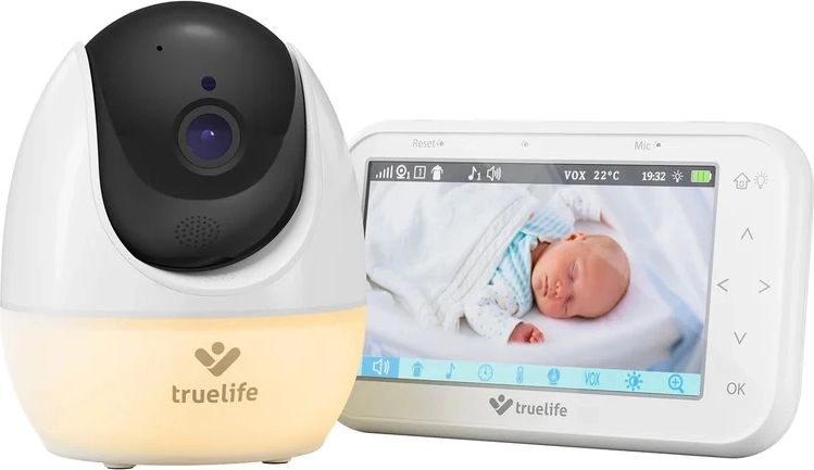 Video-babyfoon TRUELIFE NannyCam R4 Pro met draaibare camera en 4,3" IPS-display