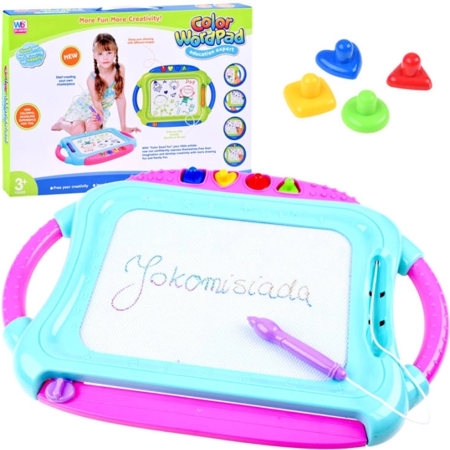 Kleurig magnetisch tekentablet met stempels – Znikopis