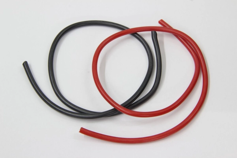 Siliconen draden 1,5 mm² 1 m rood/zwart