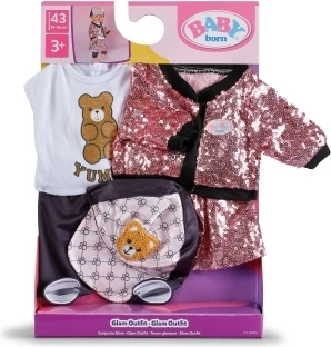 BABY born glinsterende kledingset voor pop 43 cm