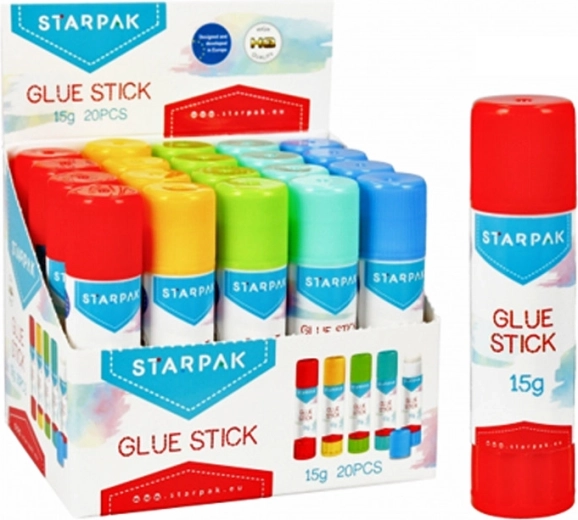 STARPAK lijmstift 15 g met gekleurde huls - 1 stuk