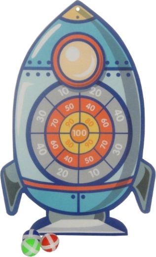 Kinder werpdoelspel met raket en klittenband