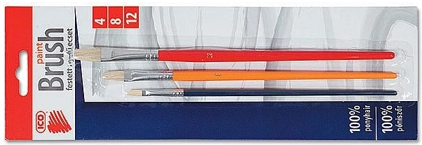 Set platte kwasten ICO 4, 8, 12