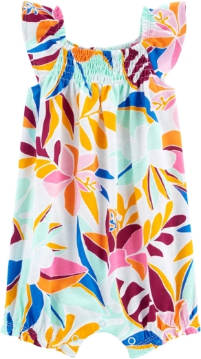 Carter’s zomerse romper voor meisje met bloemenpatroon