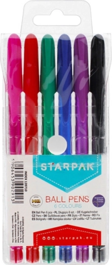 Balpennen Starpak, 6 kleuren