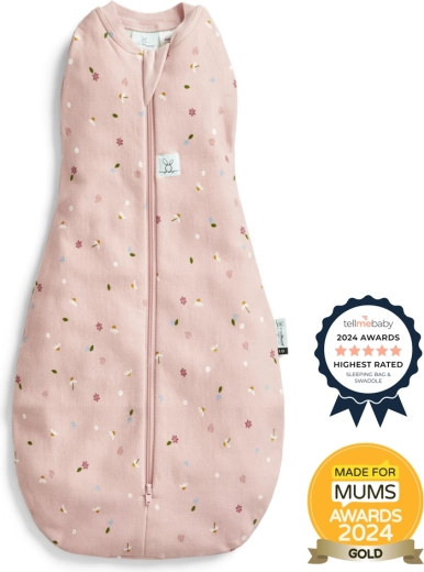 ergoPouch inbakerdoek en slaapzak 2-in-1 Cocoon Daisies 0,2 TOG (6–12 maanden)