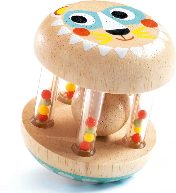 DJECO Houten rammelaar Leeuwtje