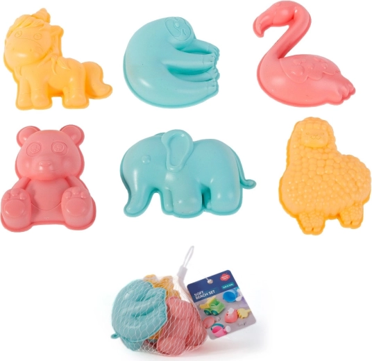 Set pastelvormpjes voor zand WOOPIE, 6 stuks