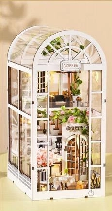 3D puzzel boekensteun – miniatuurcafé Witte Tuin