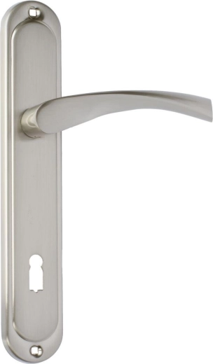 Deurbeslag ATENA met cilinderslot 90 mm, mat nikkel