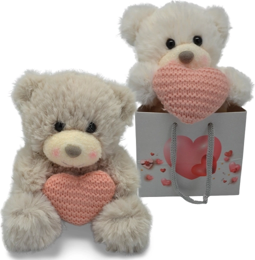 Pluchen teddybeer met hartje PLYŠÁKOV – 2 kleuren