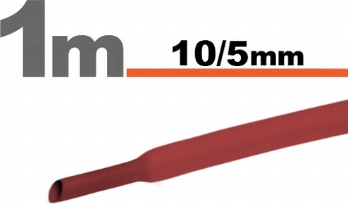 Rode krimpkous 10/5 mm