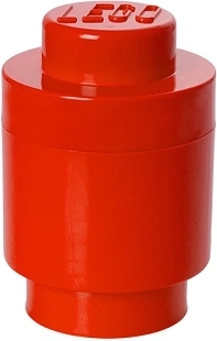 LEGO ronde opbergbox 12,3 × 18,3 cm – rood