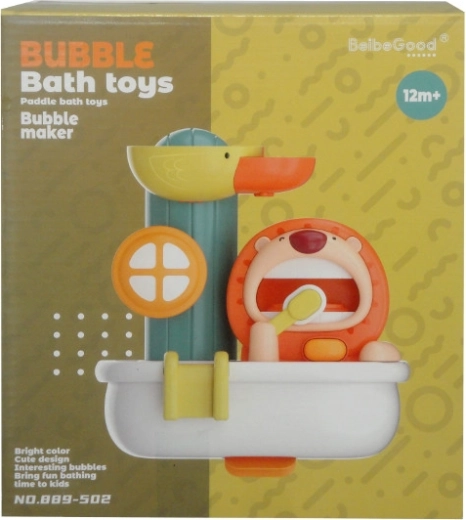 Badspeelgoed leeuw met tandenborstel en bubbels