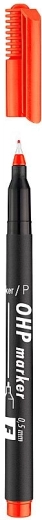 Permanente marker ICO OHP F rood 0,5 mm